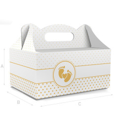 PUDEŁKO OZDOBNE DO CIASTA - NA CHRZEST - 18,8 x 13,8 x 8,8 cm PUDEŁKO OZDOBNE DO CIASTA - NA CHRZEST - 18,8 x 13,8 x 8,8 cm