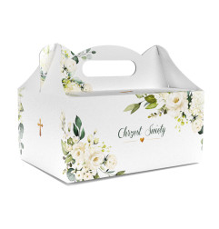 PUDEŁKO OZDOBNE DO CIASTA - NA CHRZEST - 18,8 x 13,8 x 8,8 cm