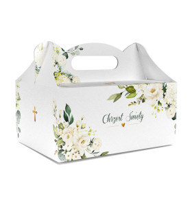 PUDEŁKO OZDOBNE DO CIASTA - NA CHRZEST - 18,8 x 13,8 x 8,8 cm