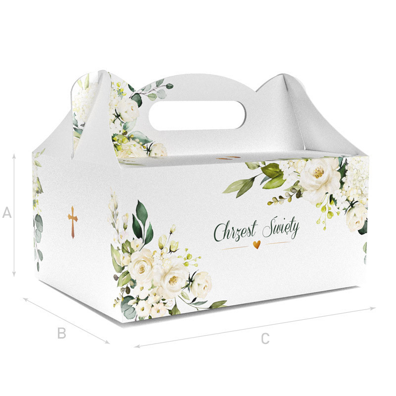 PUDEŁKO OZDOBNE DO CIASTA - NA CHRZEST - 18,8 x 13,8 x 8,8 cm PUDEŁKO OZDOBNE DO CIASTA - NA CHRZEST - 18,8 x 13,8 x 8,8 cm