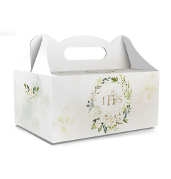 PUDEŁKO OZDOBNE DO CIASTA - NA I KOMUNIĘ - 18,8 x 13,8 x 8,8 cm