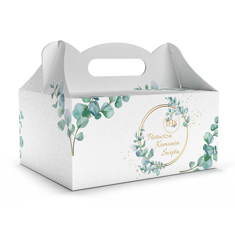 PUDEŁKO OZDOBNE DO CIASTA - NA I KOMUNIĘ - 18,8 x 13,8 x 8,8 cm PUDEŁKO OZDOBNE DO CIASTA - NA I KOMUNIĘ - 18,8 x 13,8 x 8,8 cm