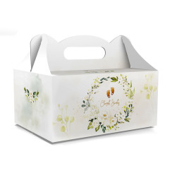 PUDEŁKO OZDOBNE DO CIASTA - NA CHRZEST - 18,8 x 13,8 x 8,8 cm