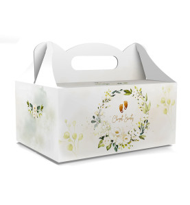 PUDEŁKO OZDOBNE DO CIASTA - NA CHRZEST - 18,8 x 13,8 x 8,8 cm