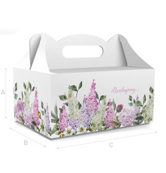 PUDEŁKO OZDOBNE DO CIASTA - DZIĘKUJEMY - 18,8 x 13,8 x 8,8 cm PUDEŁKO OZDOBNE DO CIASTA - DZIĘKUJEMY - 18,8 x 13,8 x 8,8 cm