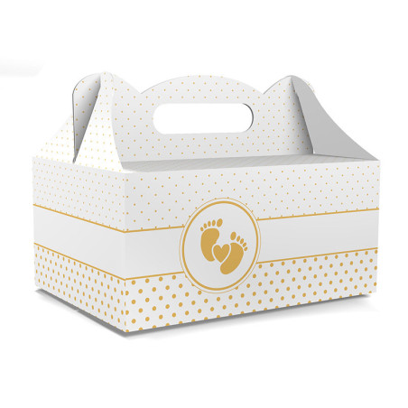 PUDEŁKO OZDOBNE DO CIASTA - NA CHRZEST - 18,8 x 13,8 x 8,8 cm