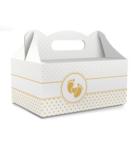 PUDEŁKO OZDOBNE DO CIASTA - NA CHRZEST - 18,8 x 13,8 x 8,8 cm